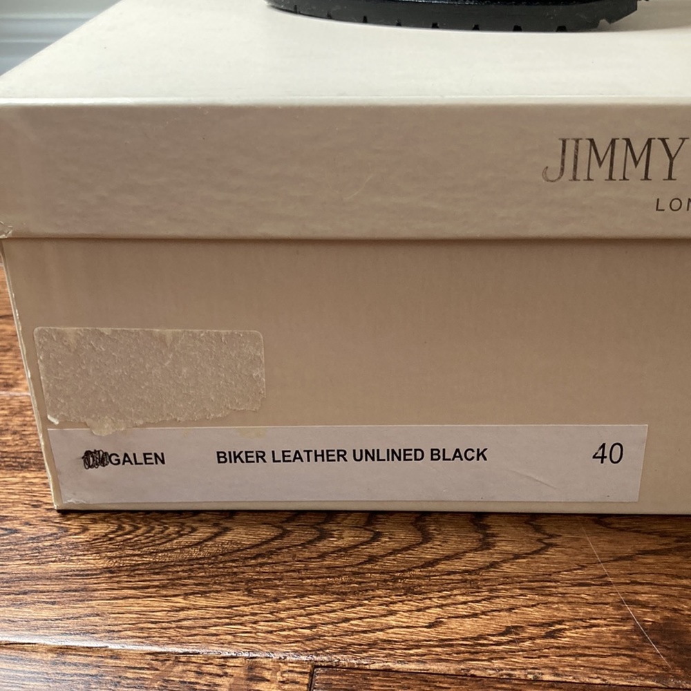 Jimmy Choo biker leather unlined heeled boots - Picture 14 of 15